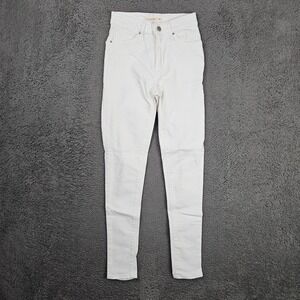 Levis 721 High Rise Skinny Jeans Womens 25x30 White Denim